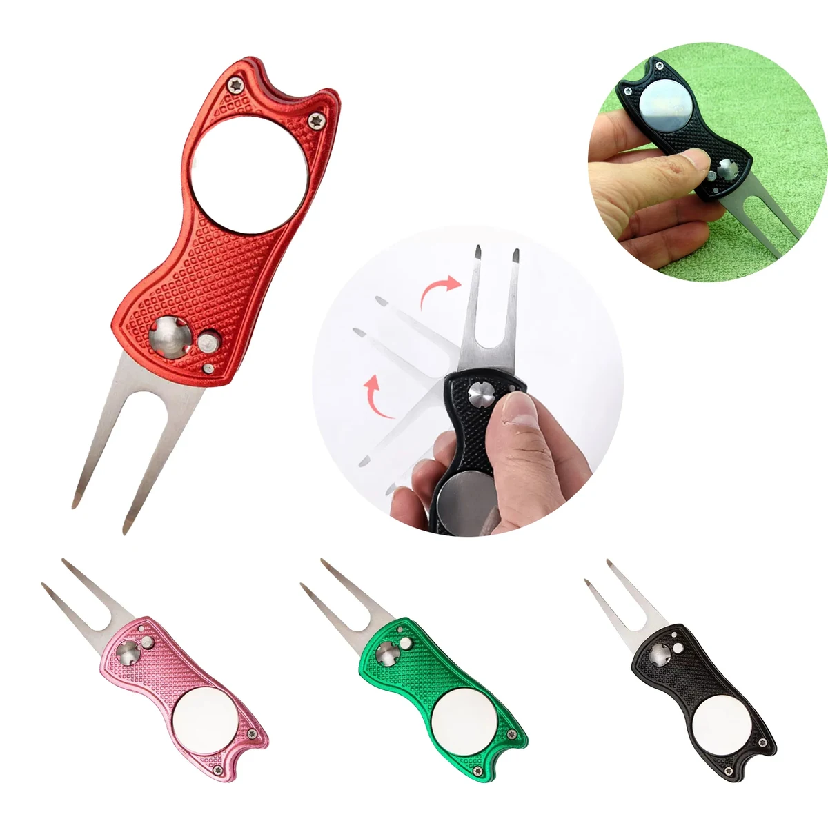 Aluminium Alloy Golf Divot Repair Tool 1