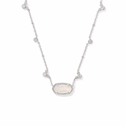 Kendra Scott Disney Gold Mickey Mouse Elisa Short Pendant Necklace in Iridescent Drusy