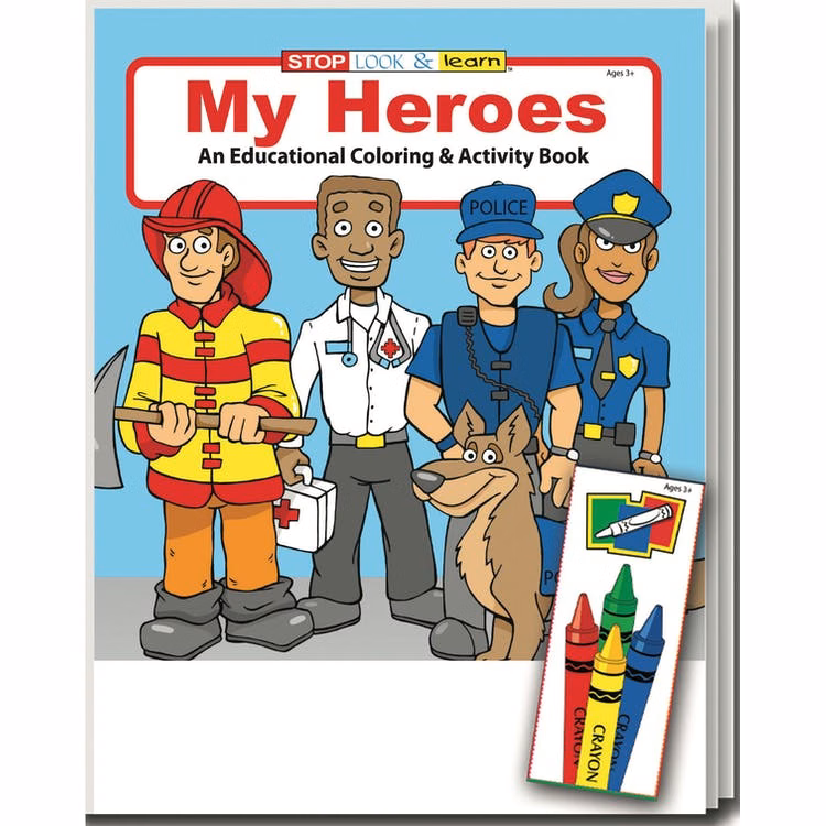 My Heroes Coloring Book Sets - 4 Colors 8" x 10.5"