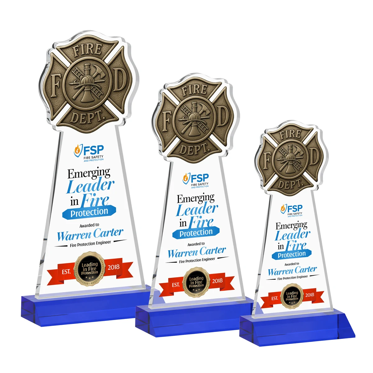 Fire Dept VividPrint™ Award - Blue 1