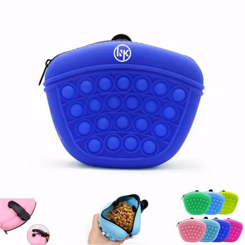 Silicone Dog Clicker Treat Pouch With Clip