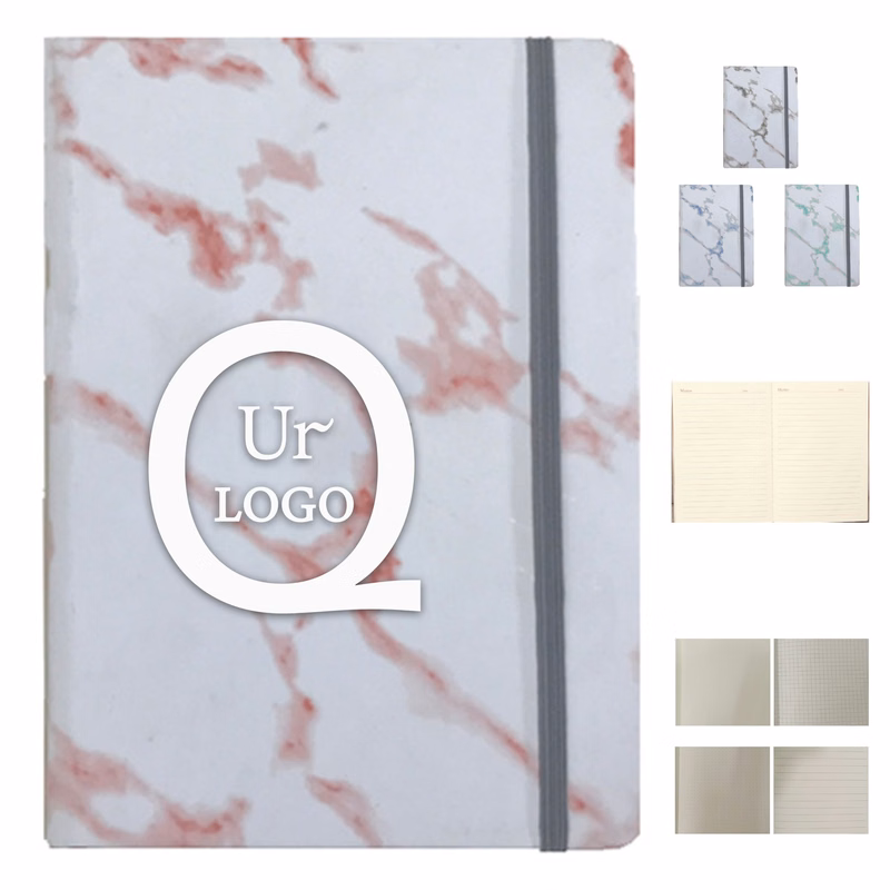 Marble & Gold Lined Notebook