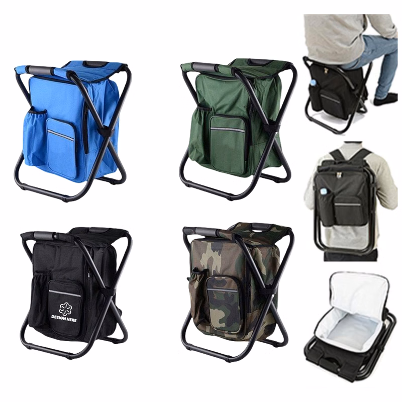 Multifunction Foldable Cooler Stool Insulated Backpack