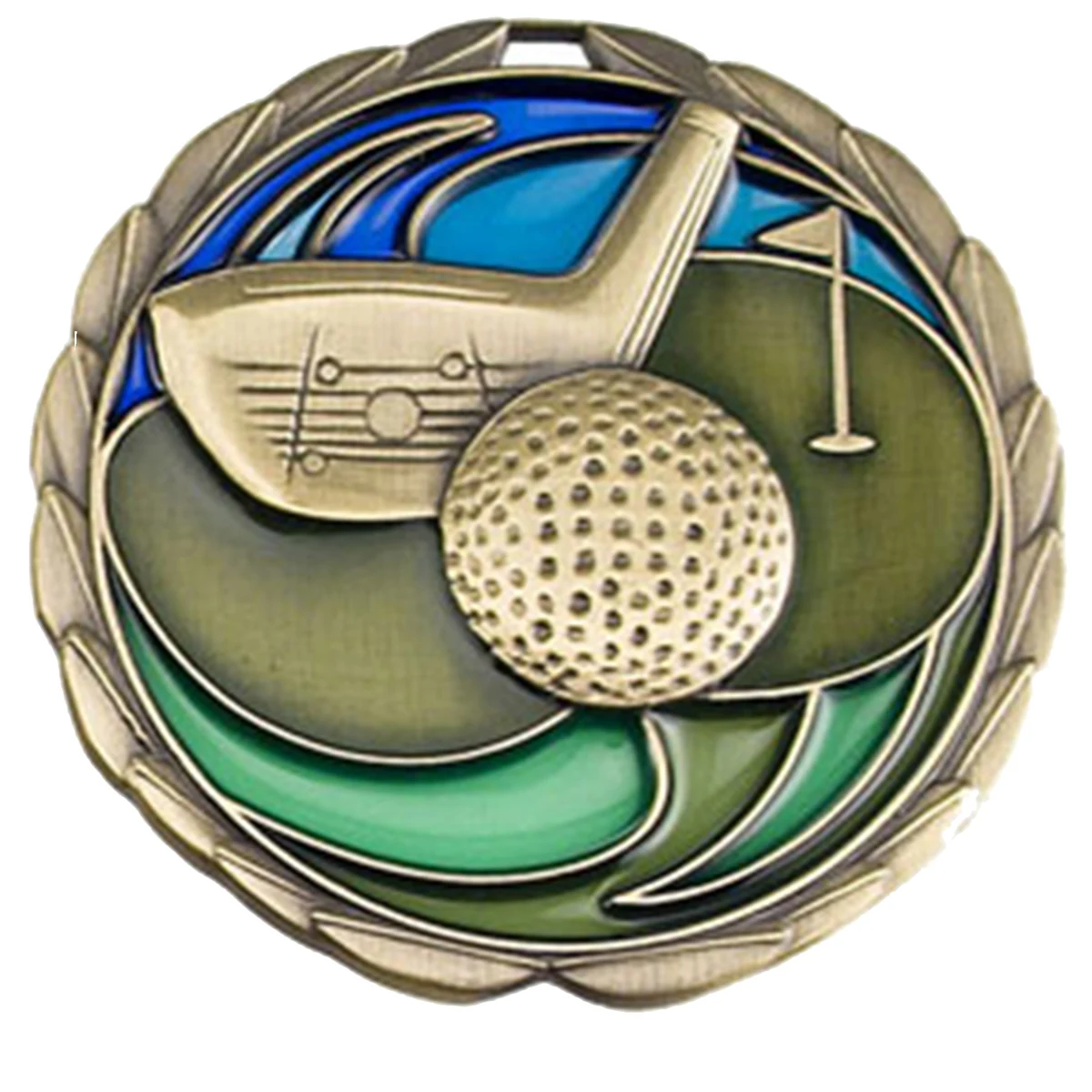 Stock Color Medals: Golf 1