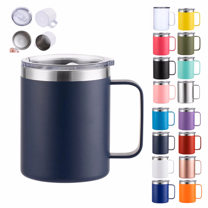 12oz Tumbler Mugs with Lid Handle