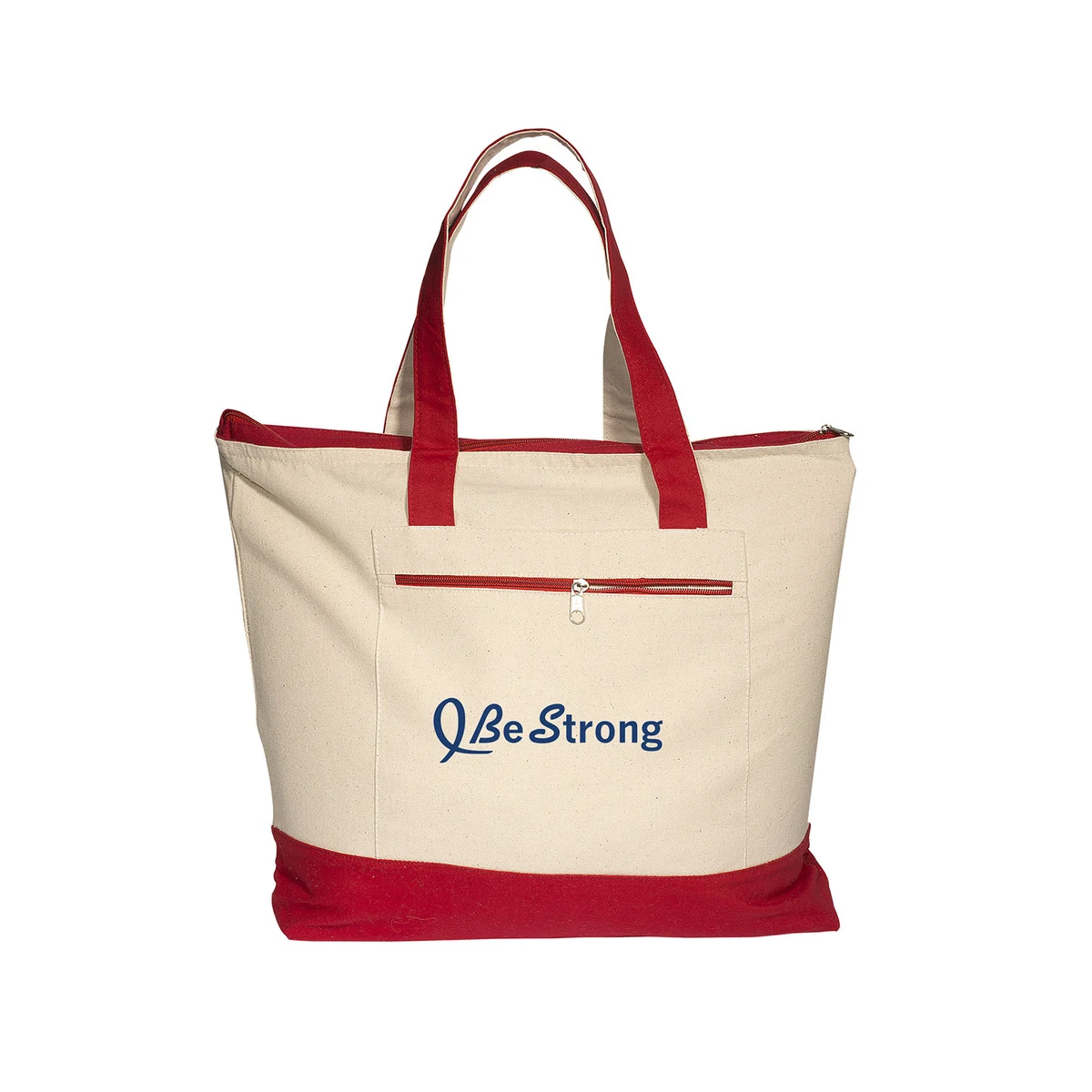 Zippered Cotton Canvas Tote Bag 1