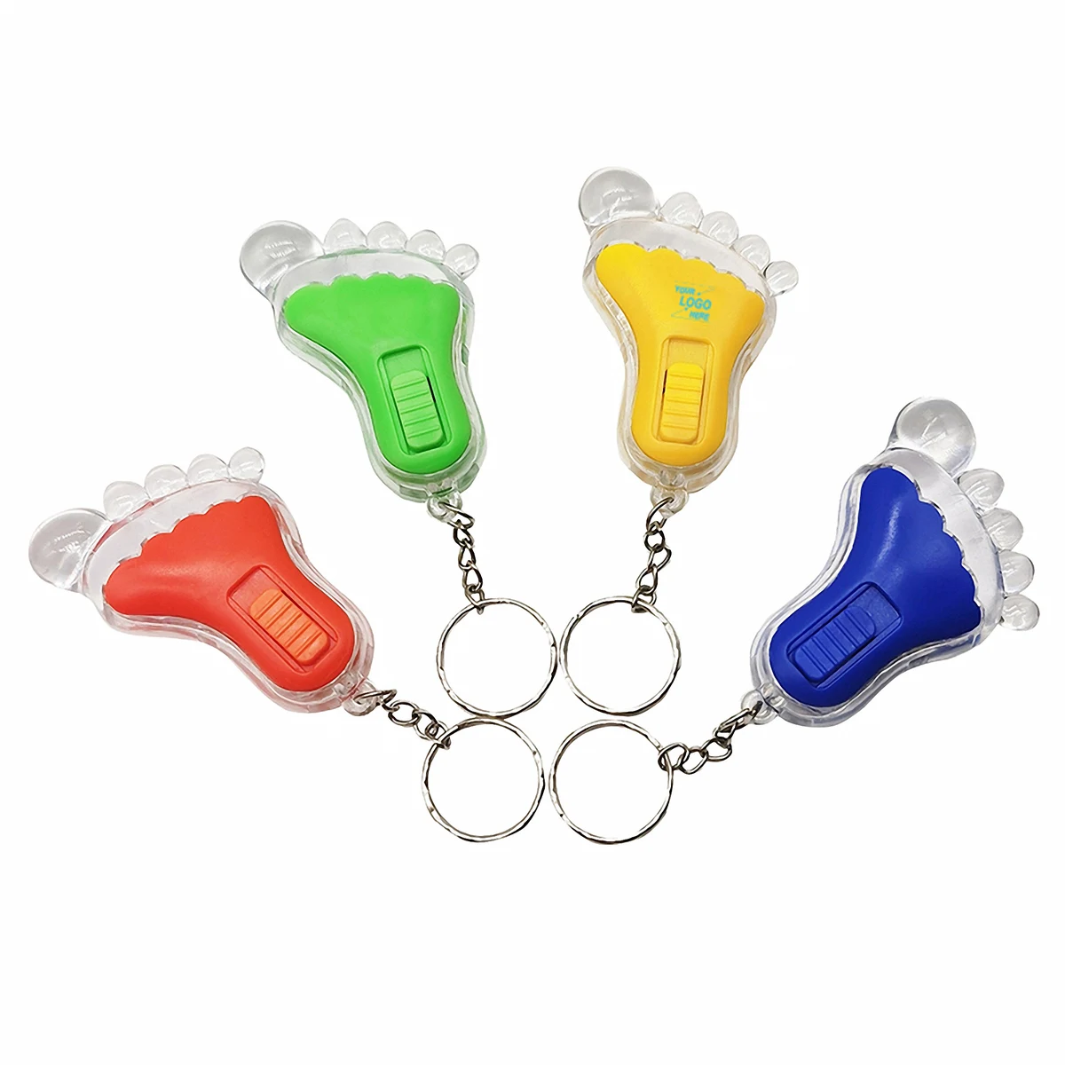Foot Shaped Solar LED Keychain Flashlight 1