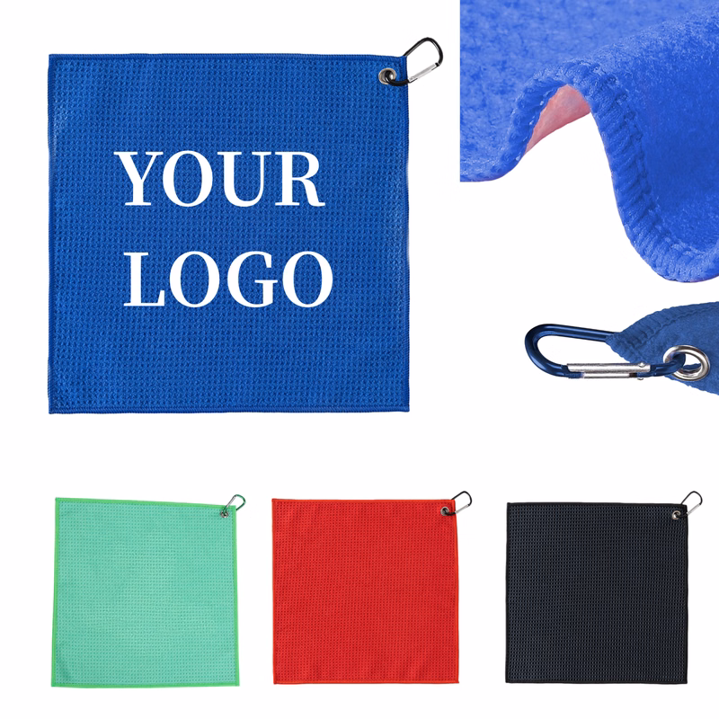 Microfiber Golf Towel Carabiner Custom Absorbent