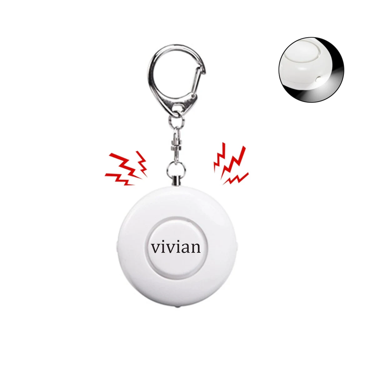 Round Safety Alarm Keyring 1