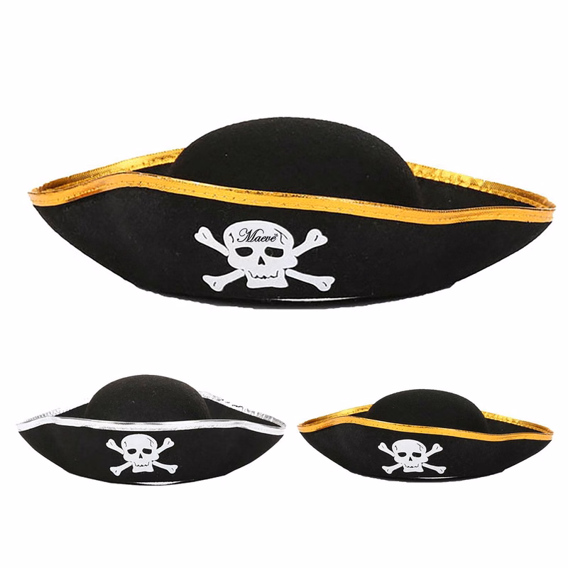 Adult Costume Masquerade Vintage Tricorn Pirate Hat