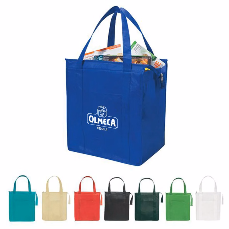 13" Custom Non-woven Insulated Shopper Tote Bag