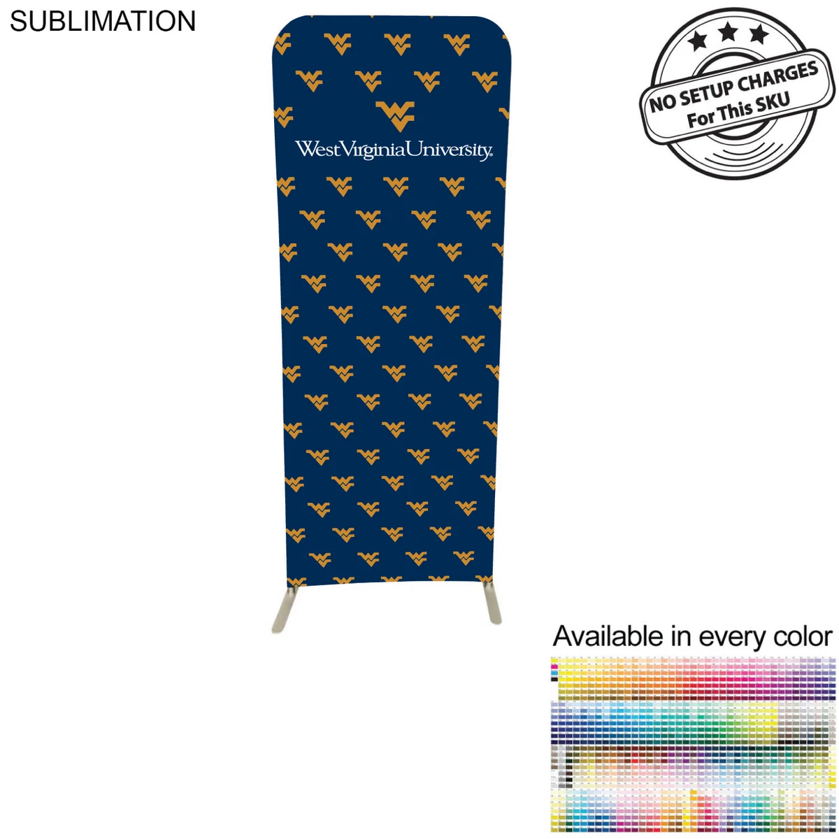 School University 2'W x 78"H EuroFit Tension Fabric Banner Display Kit, Graphics Double Sided 1