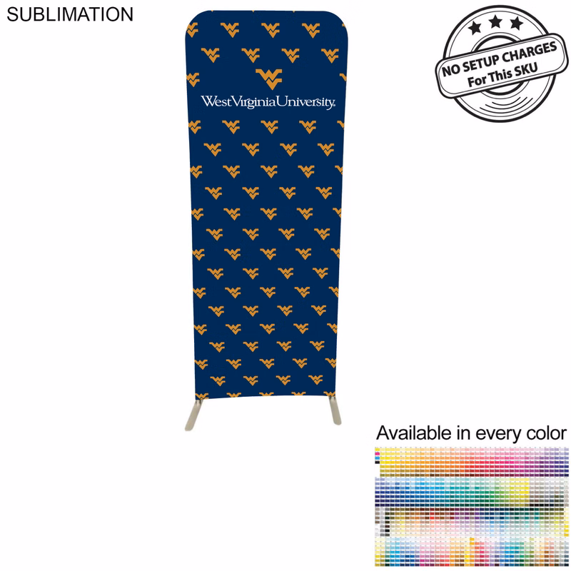 School University 2'W x 78"H EuroFit Tension Fabric Banner Display Kit, Graphics Double Sided