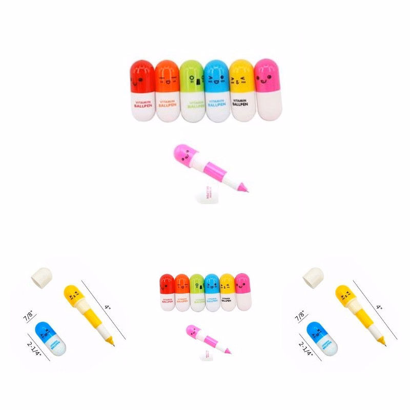 Retractable Capsule Shaped Ballpoint Pens