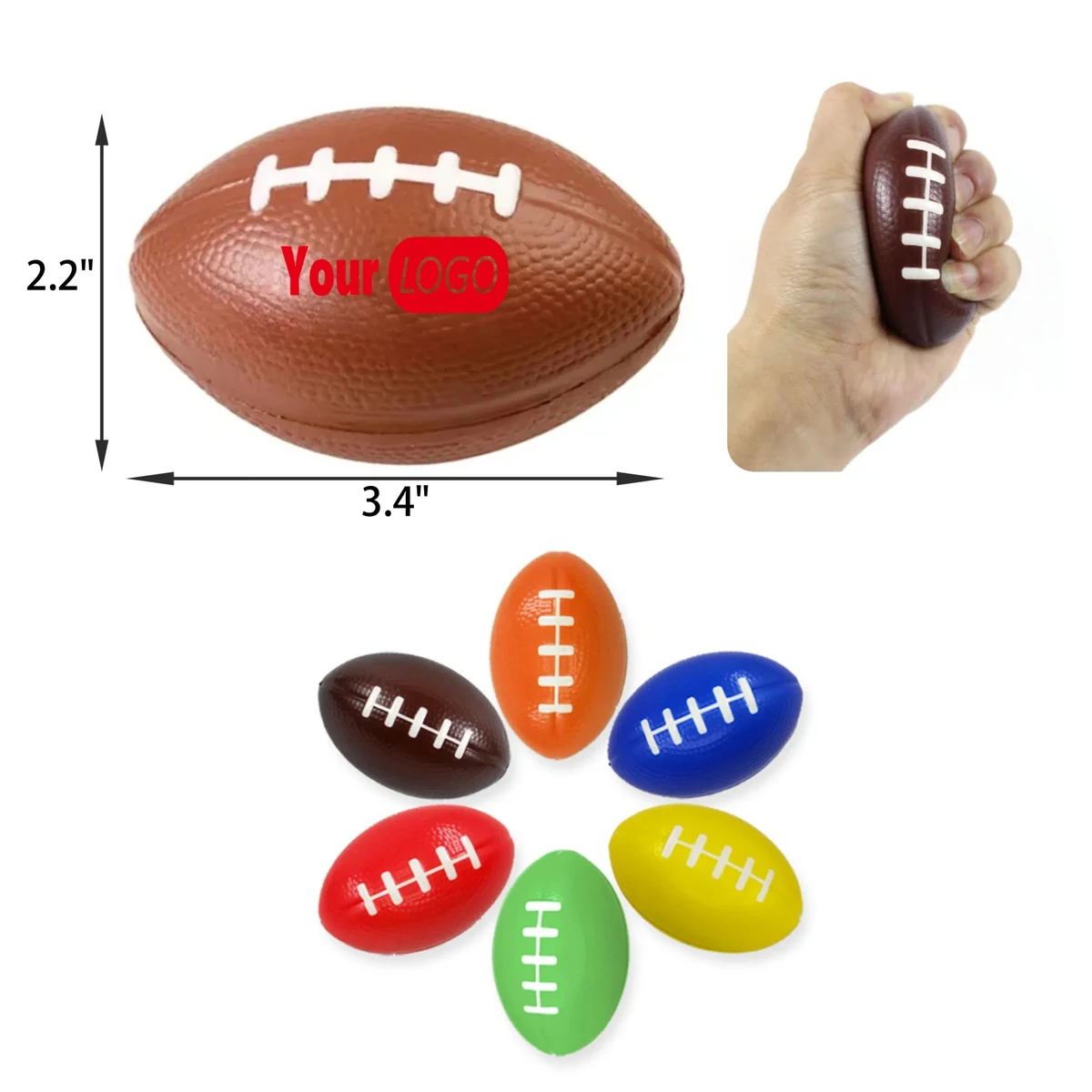 Mini Rugby Stress Ball Children's Toy 1
