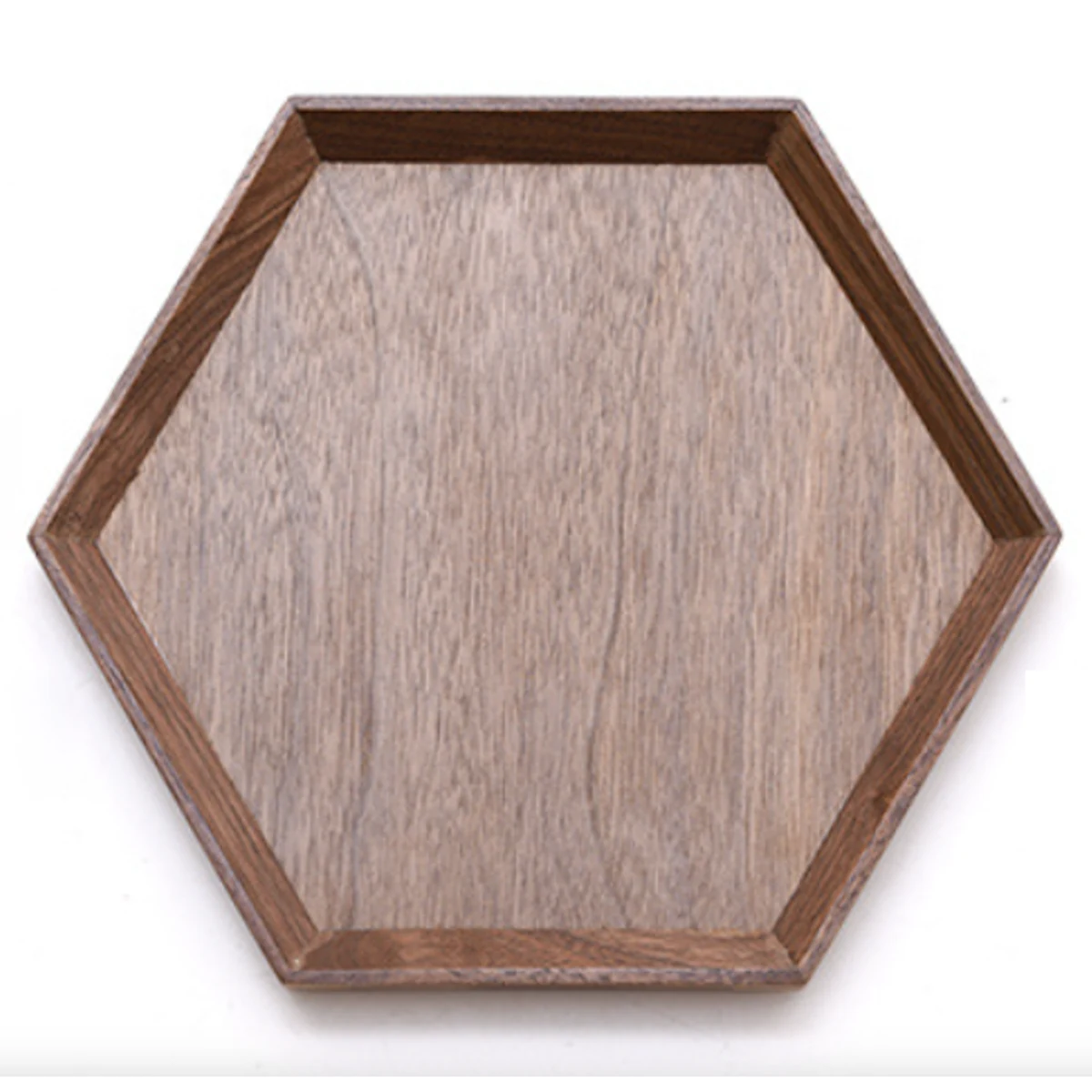 Walnut Beveled Hexagonal Plate / Tray 1