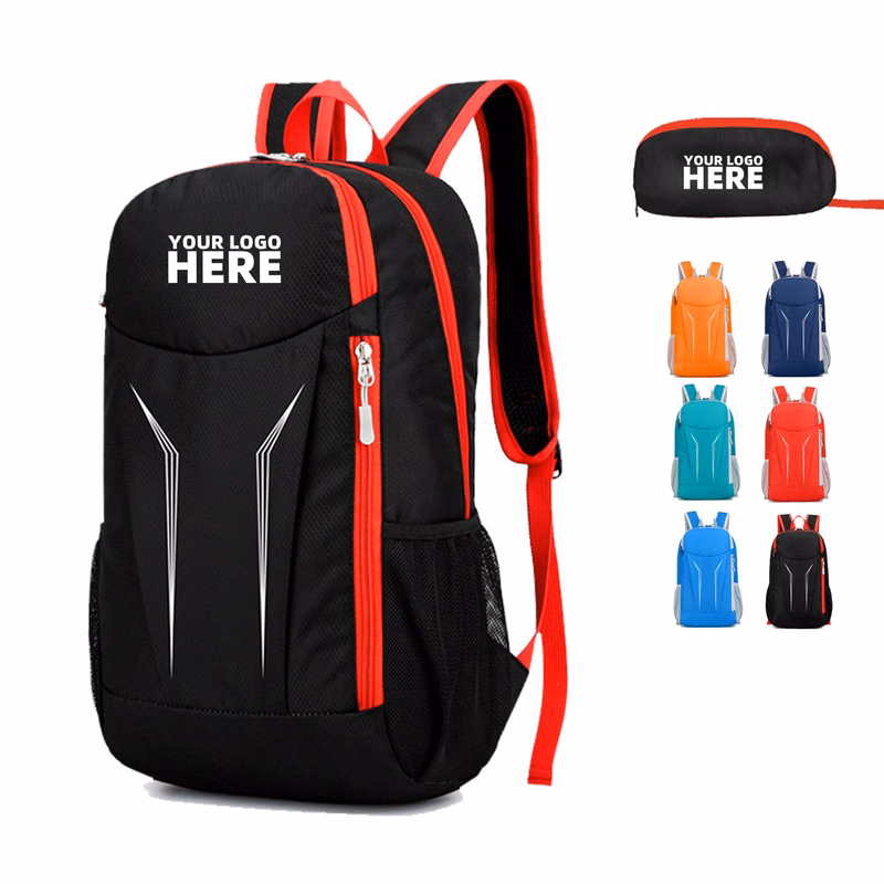 Folding Backpack With Storage Pouch