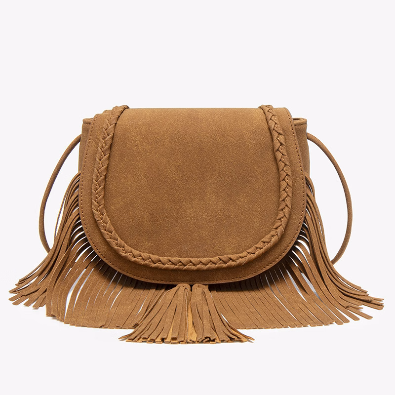 Retro fringed handbag
