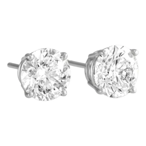 Antwerp Sterling Silver Cubic Zirconia Royal Stud Earrings 1