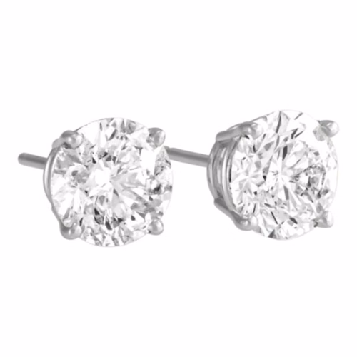 Antwerp Sterling Silver Cubic Zirconia Royal Stud Earrings