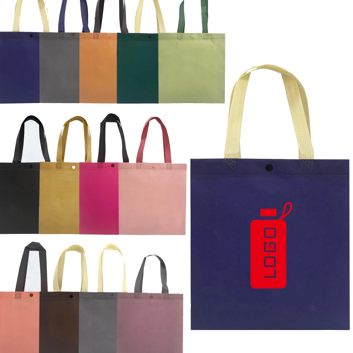 Custom Non-Woven Tote Bag with Concealed Closure 1