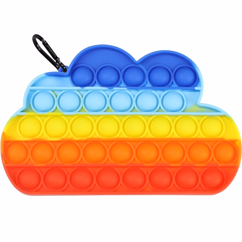 Rainbow Clouds Push Pop Toy
