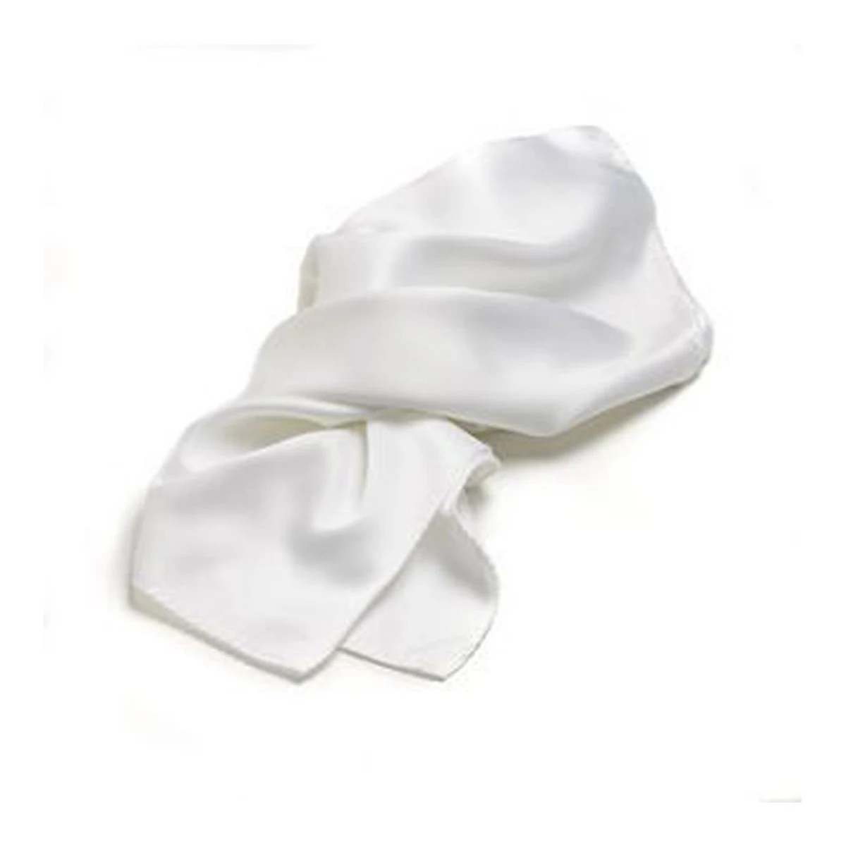 CLOSEOUT - White Solid Color 30" x 30" Silk Scarves 1