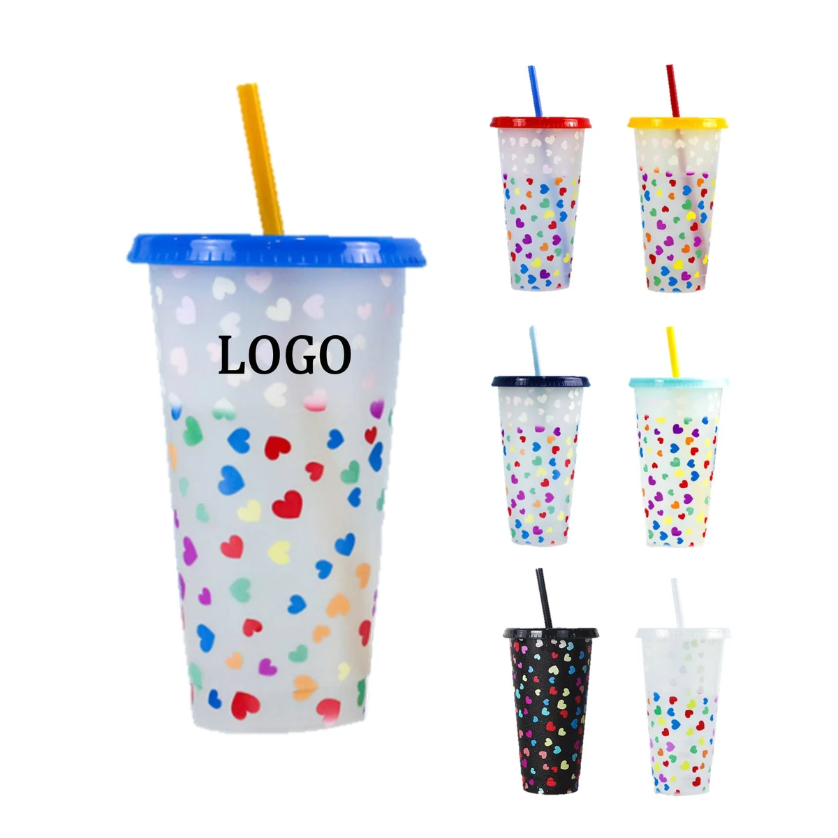 27 Oz. Color Changing Cups w/Straw 1