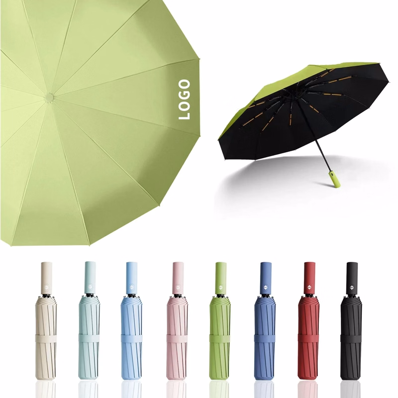42" Automatic Vinyl Sunshade Folding Umbrella