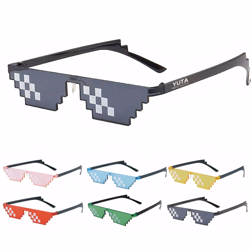 Creative Funny Square Mosaic Pixel Sunglasses