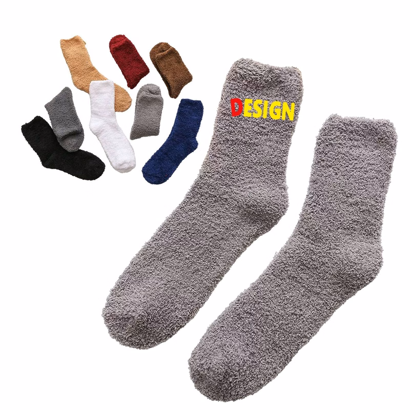 Fleece Winter Thick Warm Solid Socks