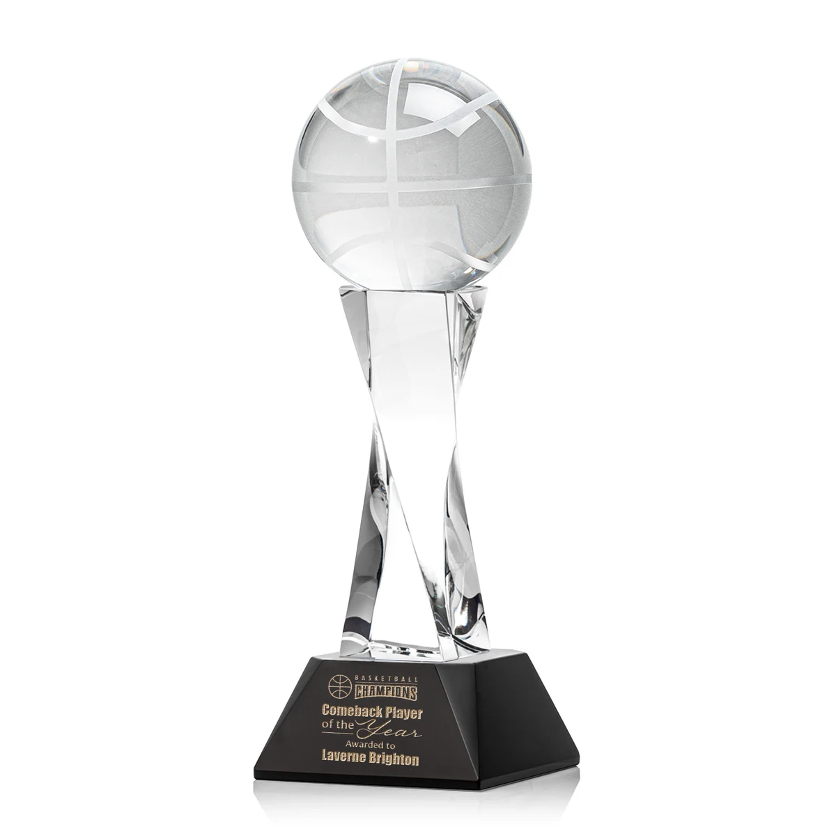 Basketball Award on Langport Base - Black 1