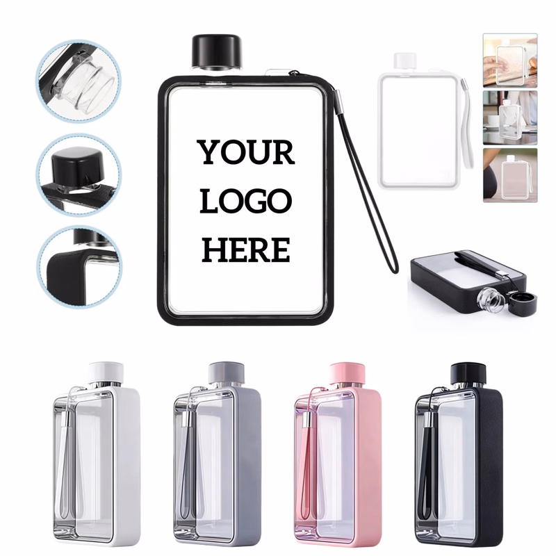 13OZ Sleek & Durable Polycarbonate Flat Water Bottle