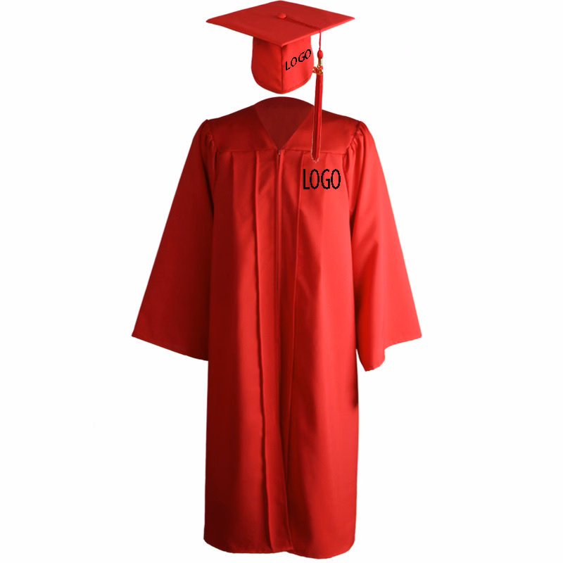 2022 Classical Matte Graduation Gown Cap Tassel Set for High School and Bachelor