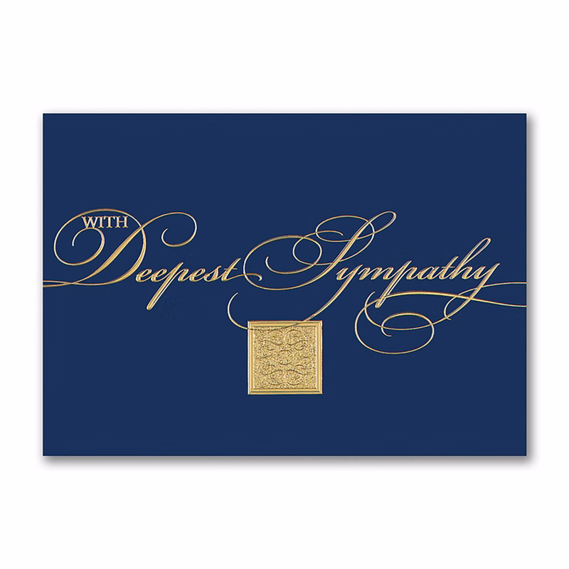 Royal Blue Sympathy Card