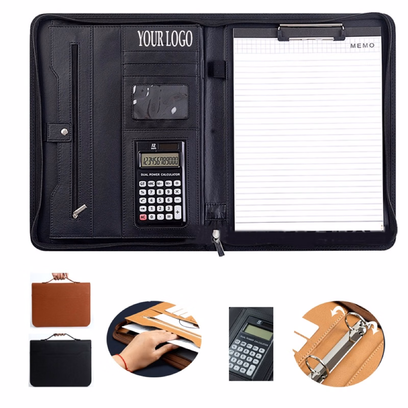 Portable Business Multifunction A4 PU Leather Briefcases