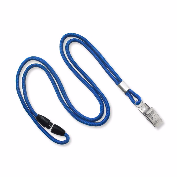 1/8" Breakaway Blank Lanyard w/Bulldog Clip (Royal Blue)