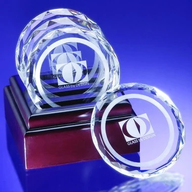 4 PCS CRYSTAL COASTER SET IN ROSEWOOD BASE 1