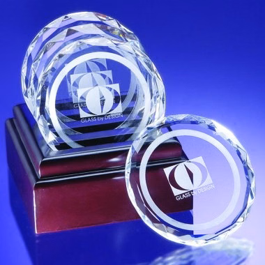 4 PCS CRYSTAL COASTER SET IN ROSEWOOD BASE