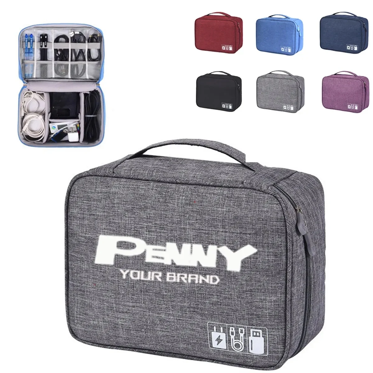 Electronics Storage Case Cable Pouch Organizer Digital Bag 1