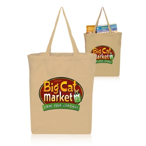 4 oz Cotton Tote Bag with Gusset - 14" W x 16" H 1