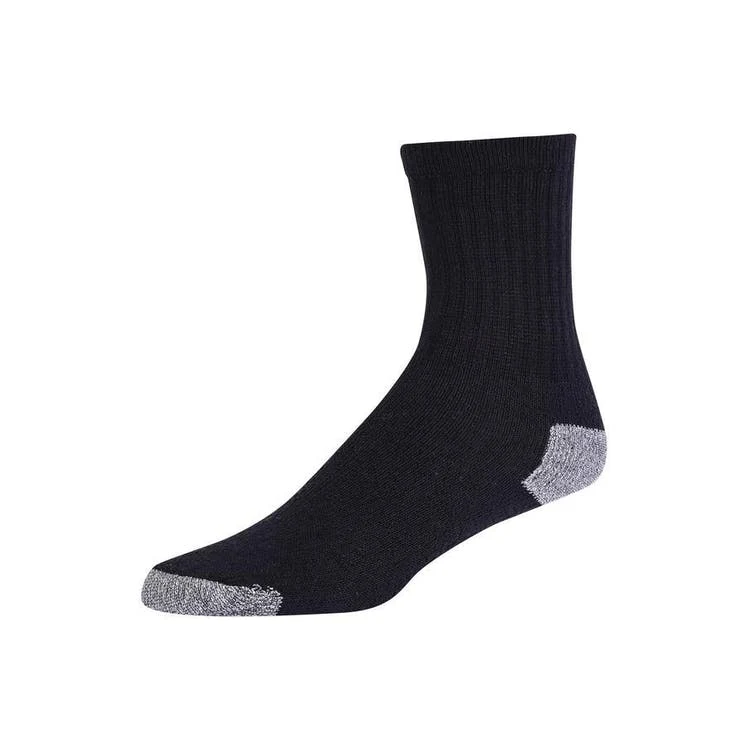 Cotton Crew Sport Socks - Black 10-13 1