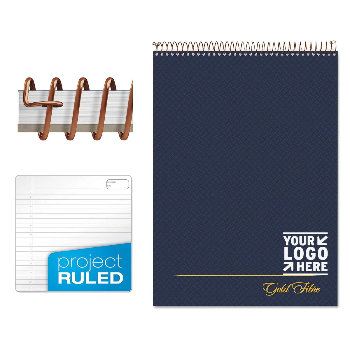 8 1/2" x 11 3/4" 70 Sheets Top Wire Bound Journal Notebook 1