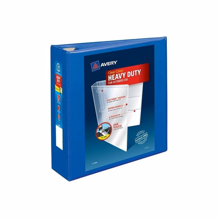3 Ring Binders - Blue 3" Heavy Duty