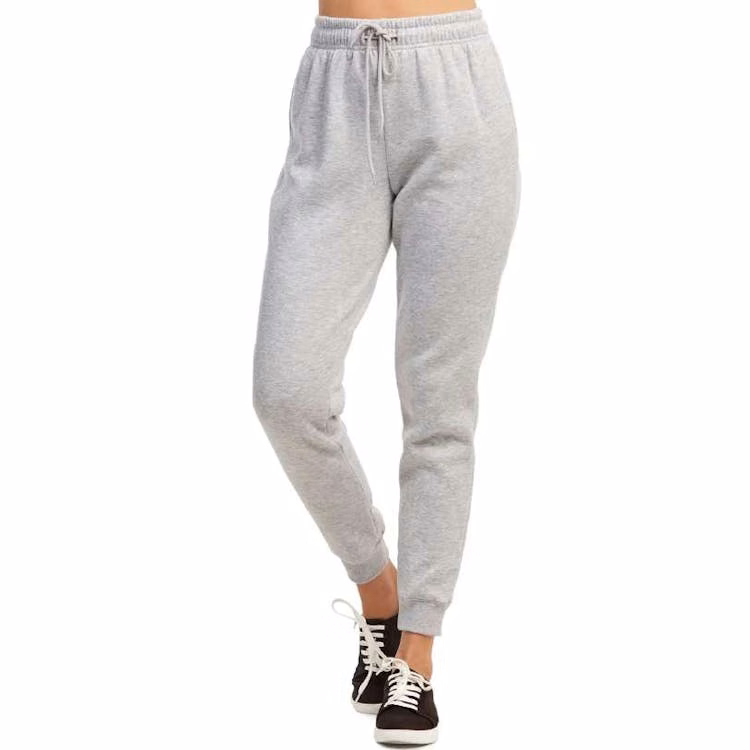 Sofra Ladies Fleece Joggers Gray Small