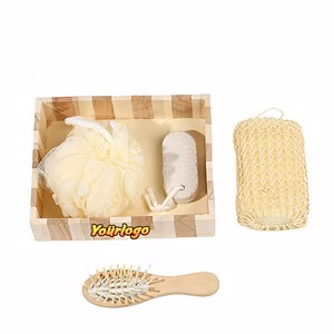 Square Wooden Box Bath Set