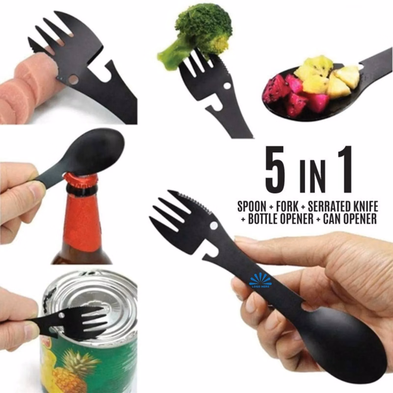 5-In-1 Multifunctional Picnic Tableware With Knife, Fork