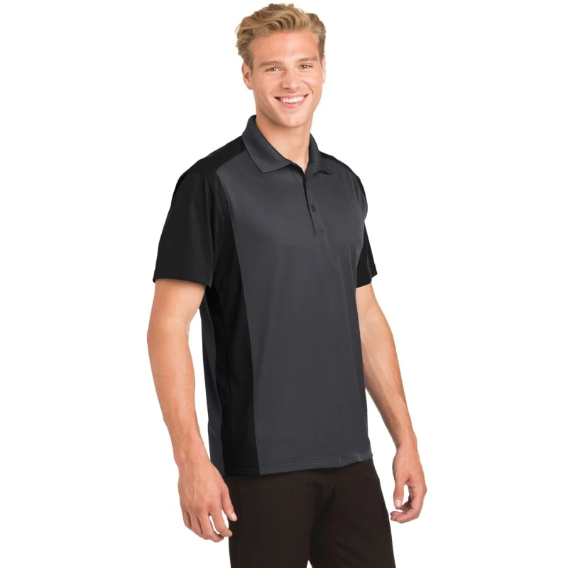 Sport-Tek Colorblock Micropique Sport-Wick Polo. 1