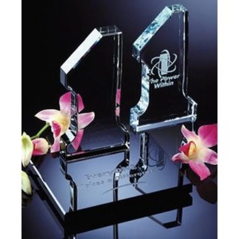 Crystal Self-Standing Number "1" Award 1