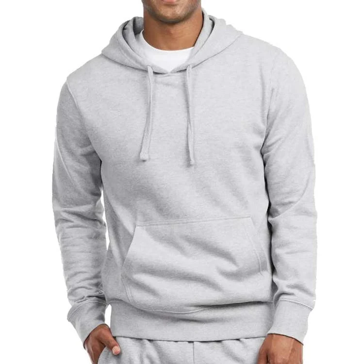 Men's Fleece Hoodies - Grey XL, custom hoodie or sweatshirt with logo imprint 1
